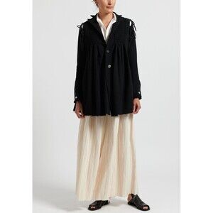 A TENTATIVE ATELIER Joliette Blazer Black Wool Blend Jacket Size 40 US 8 $1200